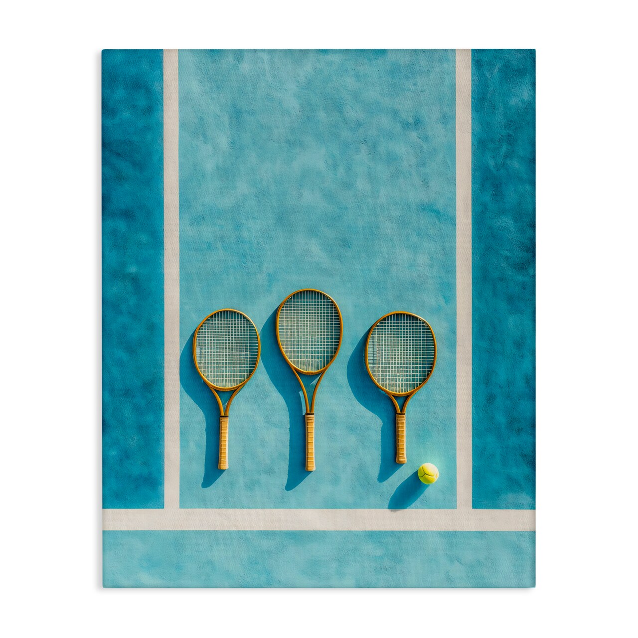 Stupell Industries Tennis Racket Trio Canvas, design by Franklyn Gregory